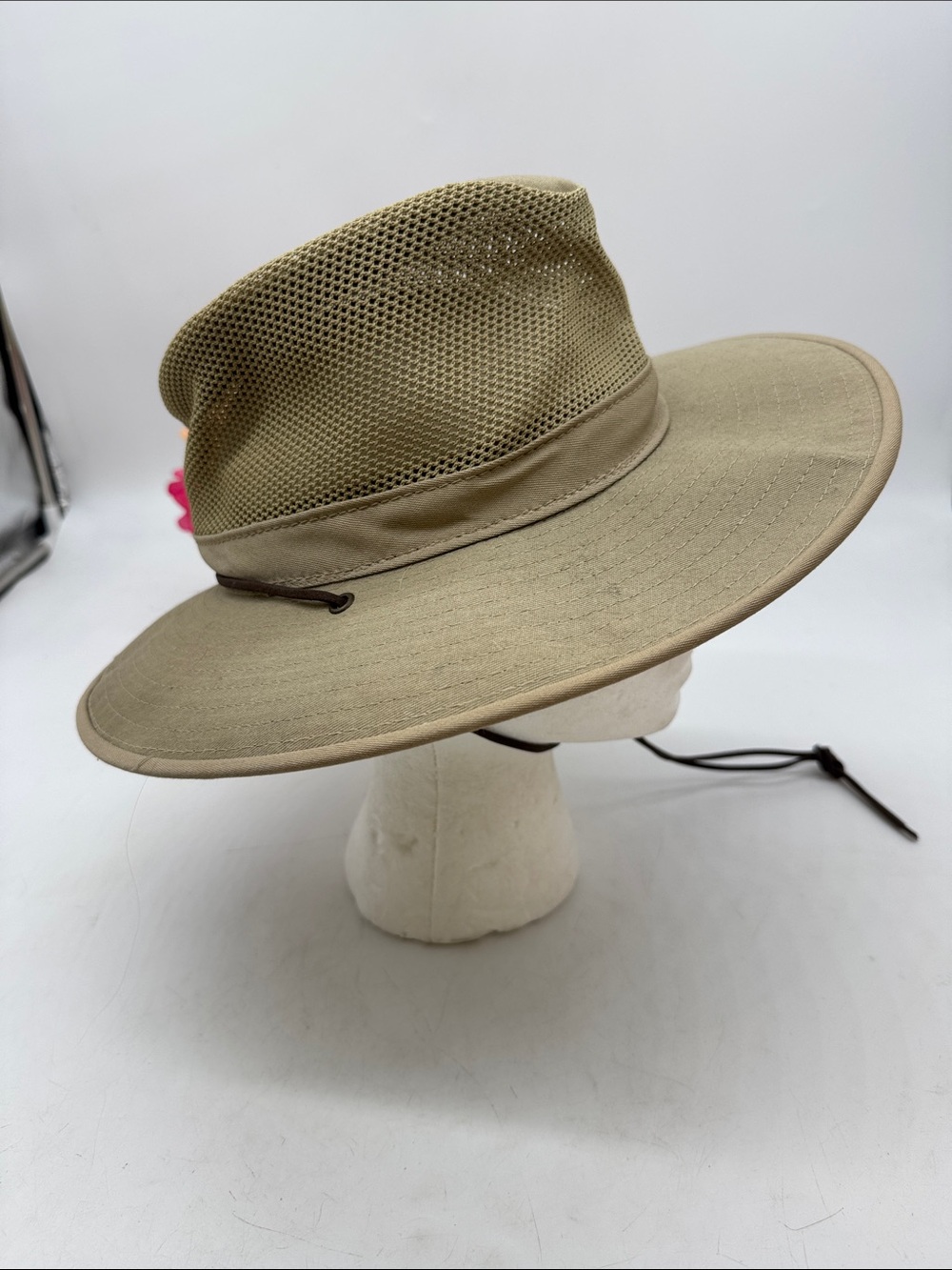 Henschel Hat Company Tan Wide Brim Mesh Safari Hat Small - Picture 2 of 5